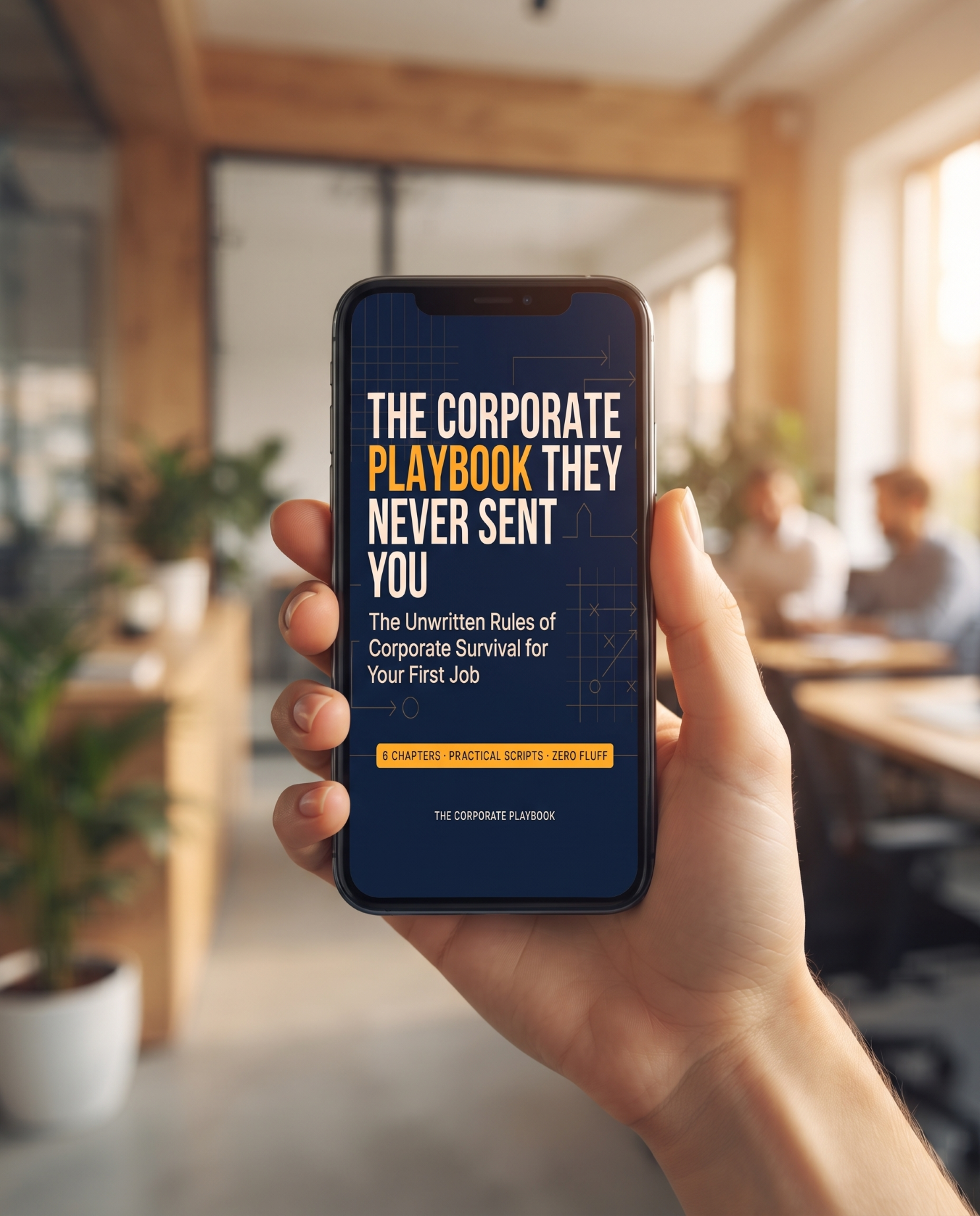 The Corporate Playbook displayed on a phone screen